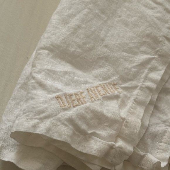 Djerf Avenue White Linen Napkin - Picture 1 of 6